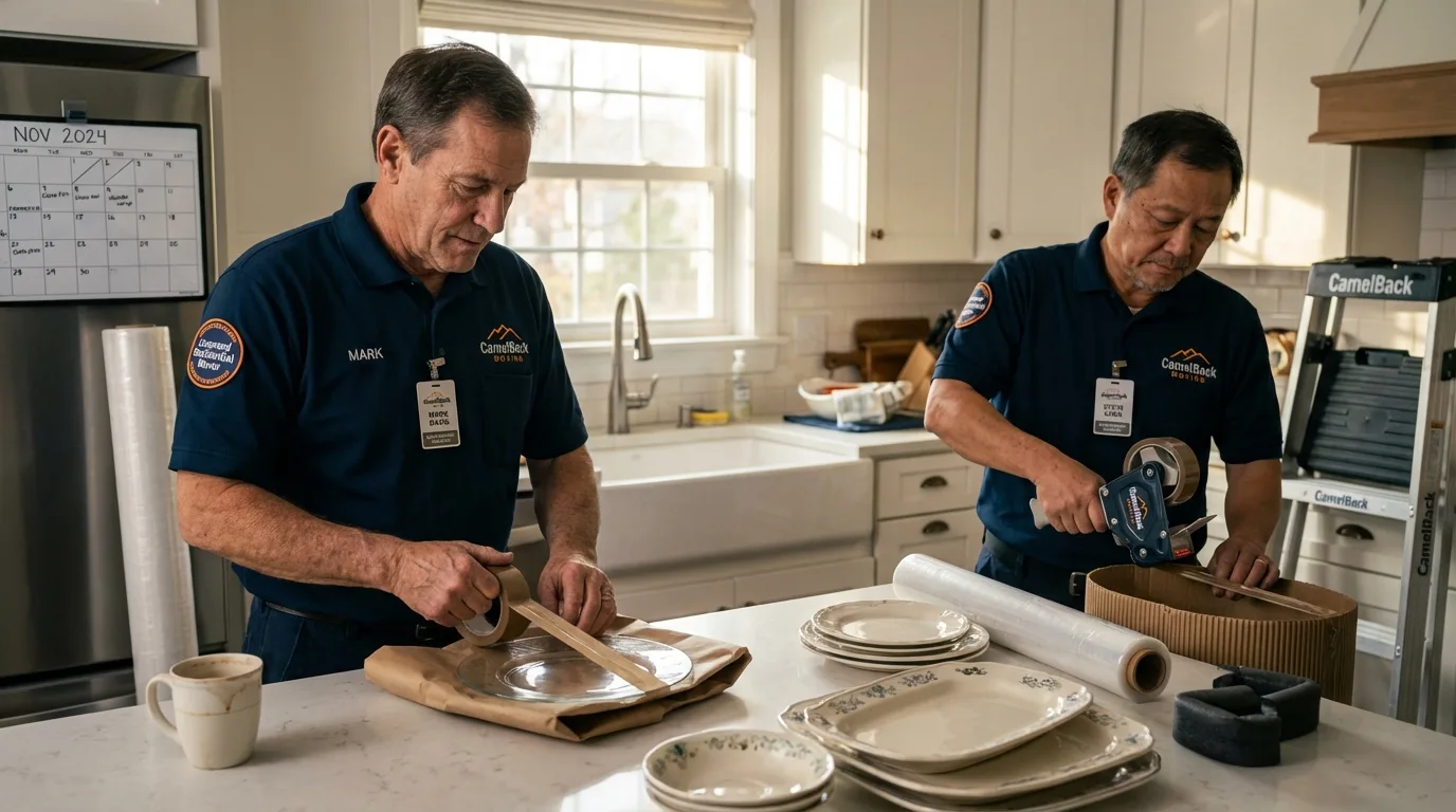 Professional crew packing kitchen dishware in Penns Grove, NJ
